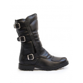 Bota Coturno Couro Estilo Motociclista Ou Militar 322